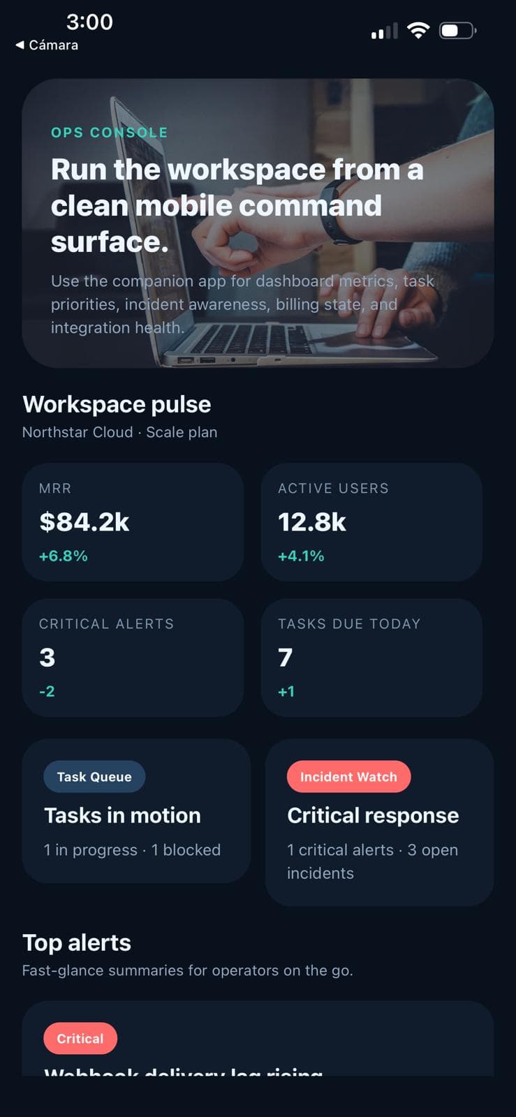 SaaS Companion Mobile App preview