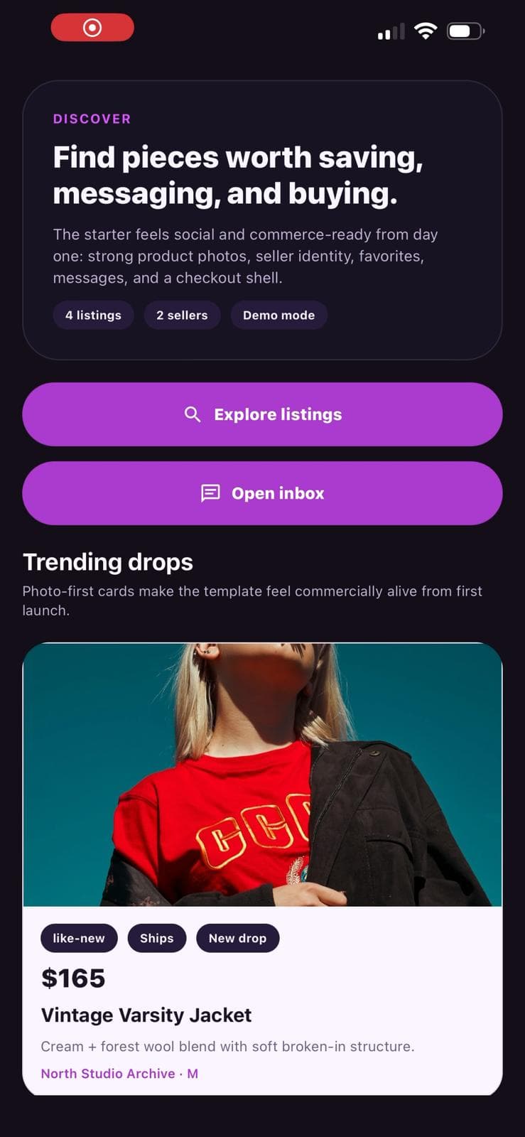 Marketplace App preview