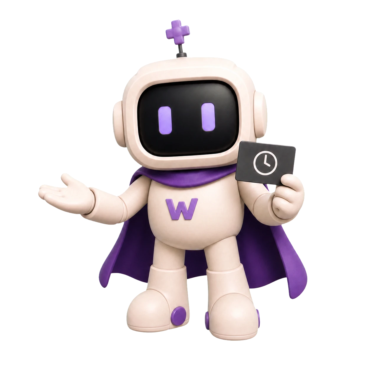 WholeStack Finish Crew character introducing developer services